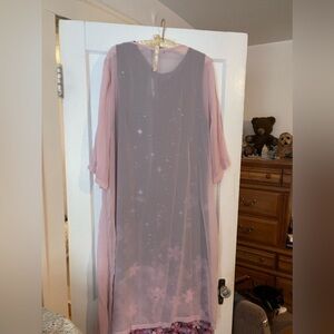 Blue and Pink plus size Summer dress.